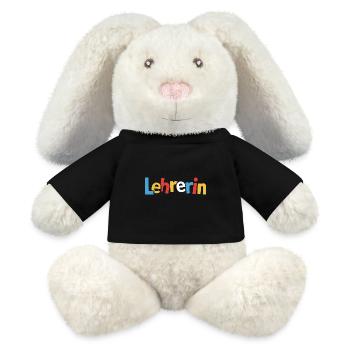 Lehrerin Grundschule Dankeschön Inspiration Heldin - MiniFeet® RecycelHase® Creme - Schwarz - Vorne