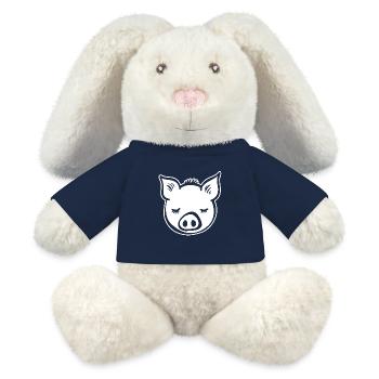 Schwein Schweinchen - MiniFeet® RecycelHase® Creme - French Navy - Vorne