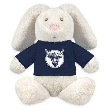 Vache Highland - Lapin en peluche recyclé MiniFeet® Crème - bleu marine - Devant