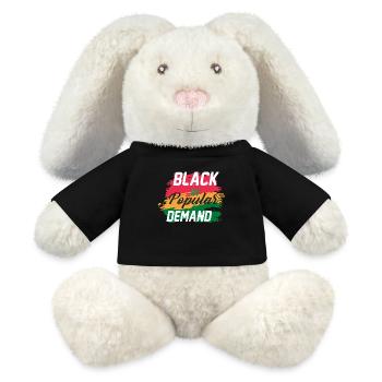 Black History Month Black History - MiniFeet® RecycelHase® Bunny Cream - black - Front