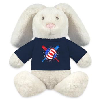 Fourth of July National Colors National Day United States - MiniFeet® RecycelHase® Bunny Cream - french navy - Front