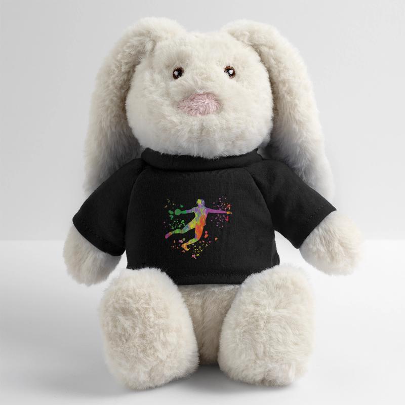 Lanceur de disque Lancer de disque Colorsplash Lapin en peluche recyclé MiniFeet® Crème