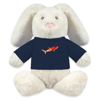 Whale shark red gold - MiniFeet® RecycelHase® Bunny Cream - french navy - Front
