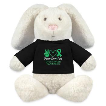 Maladie du foie - Lapin en peluche recyclé MiniFeet® Crème - noir - Devant