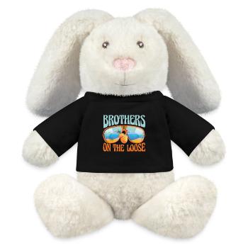 Brothers On The Loose Geschwisterreise - MiniFeet® RecycelHase® Creme - Schwarz - Vorne
