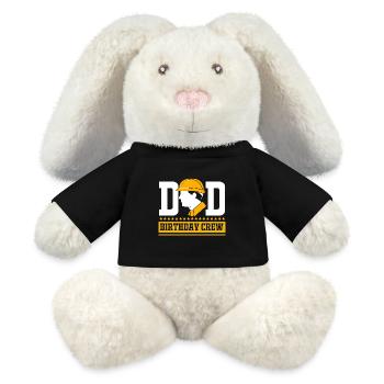 Baustelle Kindergeburtstag - MiniFeet® RecycelHase® Creme - Schwarz - Vorne