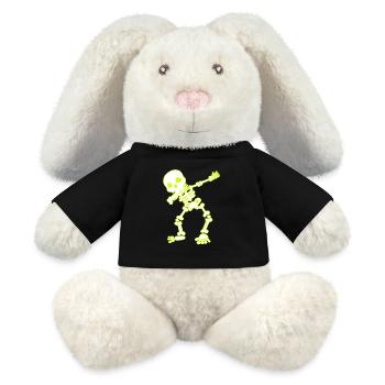 Halloween Dab Dance Skelett I Dabbender Geist - MiniFeet® RecycelHase® Creme - Schwarz - Vorne