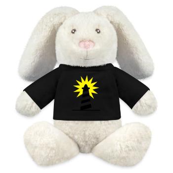 Phare Lighthouse lumiére Côte 1c - Lapin en peluche recyclé MiniFeet® Crème - noir - Devant