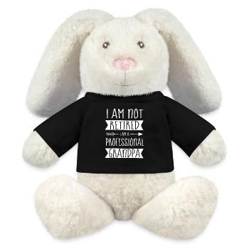 Je suis une chemise professionnelle de grand-papa - Lapin en peluche recyclé MiniFeet® Crème - noir - Devant