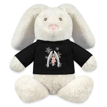 Xmas Angel Christmas - MiniFeet® RecycelHase® Bunny Cream - black - Front
