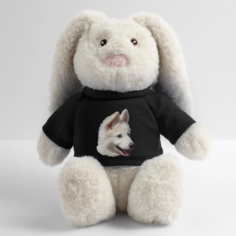 Chiot Lapin en peluche recyclé MiniFeet® Crème