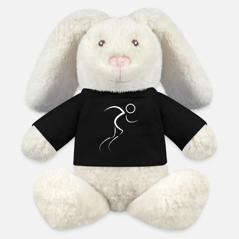 Marathon running - MiniFeet® RecycelHase® Bunny Cream - black