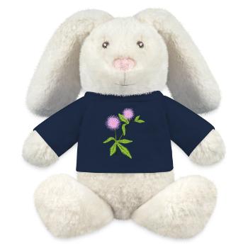 Mimosa plant with its sensitive leaves - MiniFeet® RecycelHase® Bunny Cream - french navy - Front