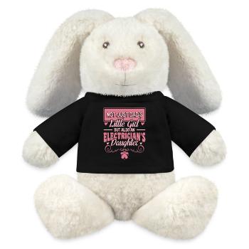 Elektriker Tochter - MiniFeet® RecycelHase® Creme - Schwarz - Vorne