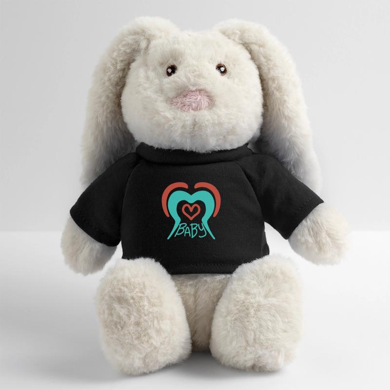 Bébé Lapin en peluche recyclé MiniFeet® Crème
