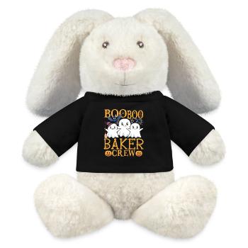 Boulanger uu Drôle Boulanger - Lapin en peluche recyclé MiniFeet® Crème - noir - Devant