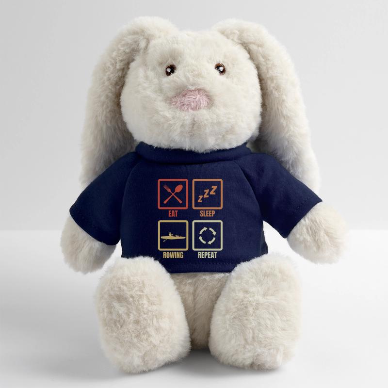 Eat Sleep Rowing Repeat MiniFeet® RecycelHase® Bunny Cream