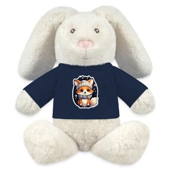 Fuchs in Winternacht - MiniFeet® RecycelHase® Creme - French Navy - Vorne