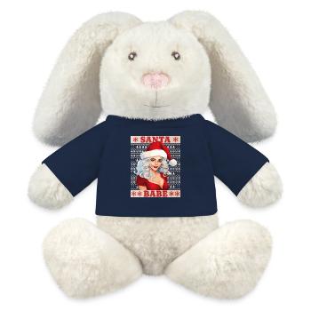 Santa Woman Sexy Christmas Ugly Christmas - MiniFeet® RecycelHase® Bunny Cream - french navy - Front