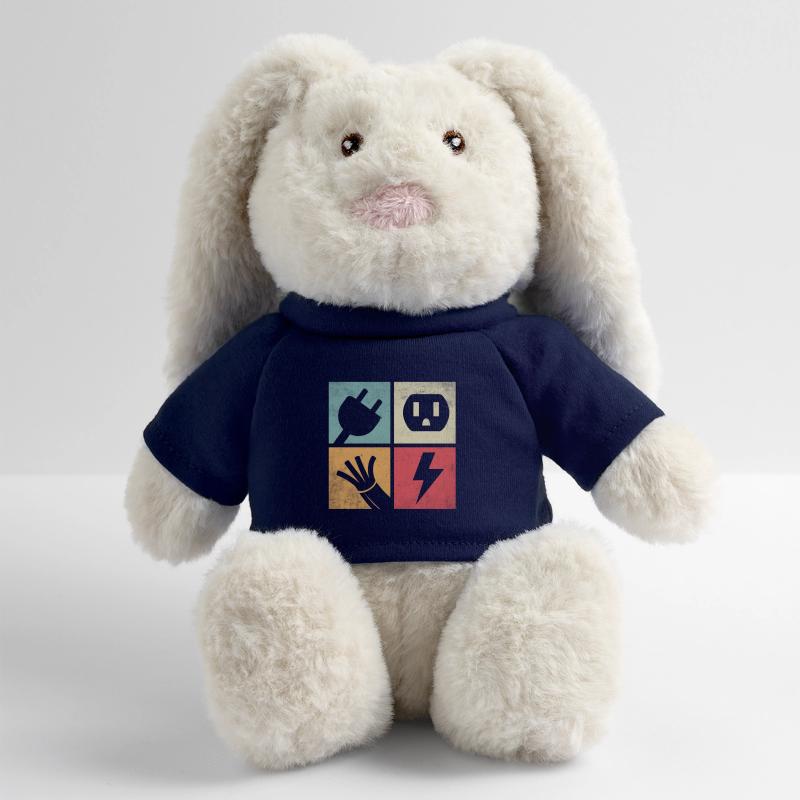 Connecteurs et Éclairs Pastel Lapin en peluche recyclé MiniFeet® Crème