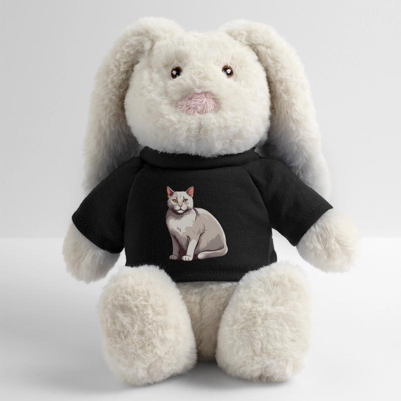 Breloques de chat élégantes Lapin en peluche recyclé MiniFeet® Crème