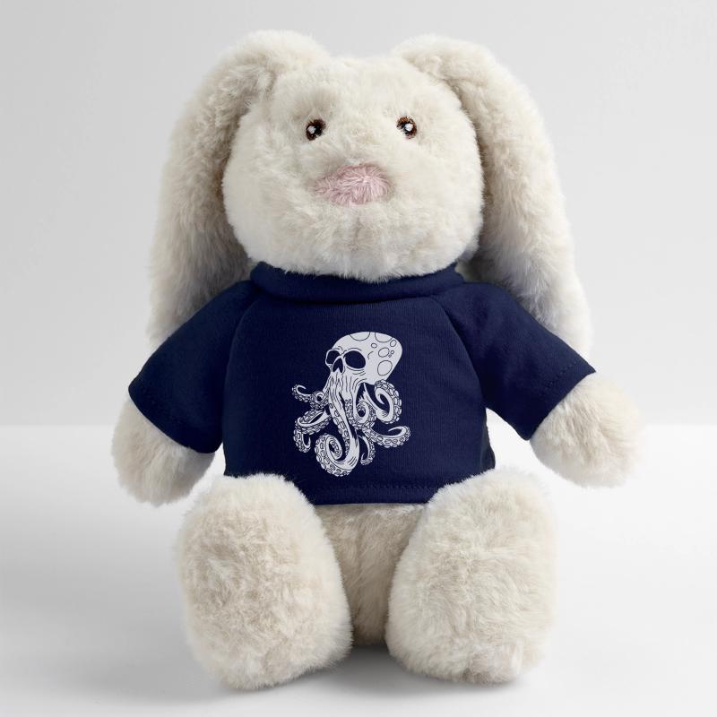 Crâne de pieuvre Lapin en peluche recyclé MiniFeet® Crème