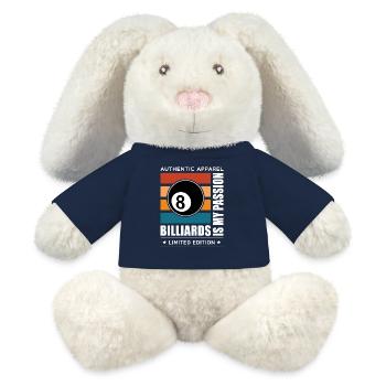 Billard - Lapin en peluche recyclé MiniFeet® Crème - bleu marine - Devant