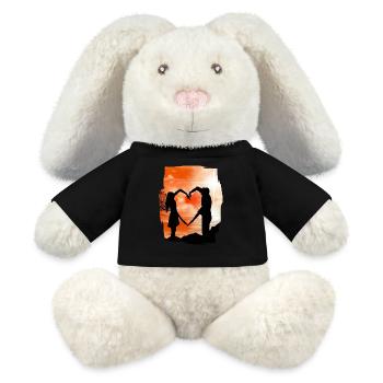 Valentine's Day Mood - MiniFeet® RecycelHase® Bunny Cream - black - Front