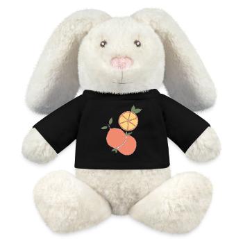 orangen grapefruit - MiniFeet® RecycelHase® Creme - Schwarz - Vorne