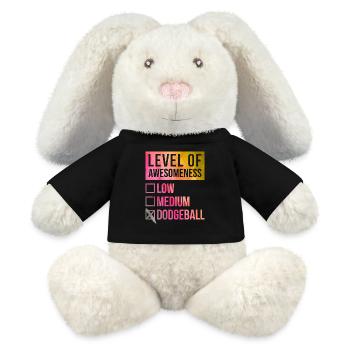 Ballon chasseur - Lapin en peluche recyclé MiniFeet® Crème - noir - Devant