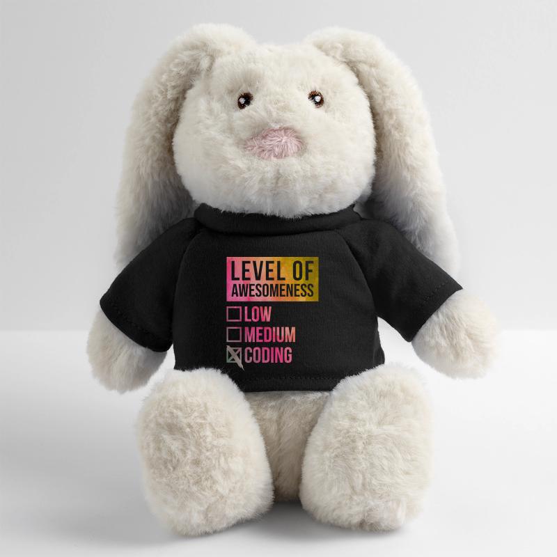 codage Lapin en peluche recyclé MiniFeet® Crème