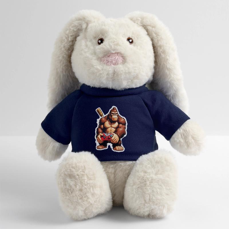 Retro Gamer Gorilla with Controller Console Games MiniFeet® RecycelHase® Bunny Cream