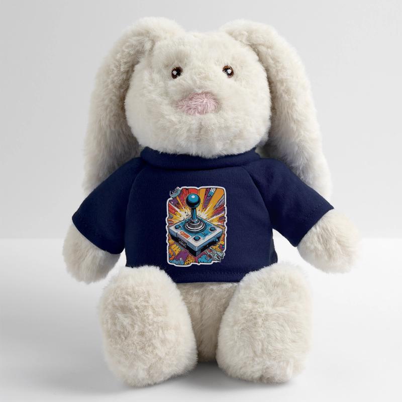 Retro Gamer Joystick / Controller Jeux de console Lapin en peluche recyclé MiniFeet® Crème