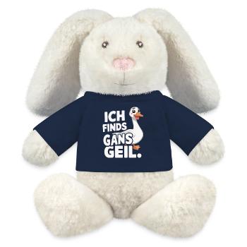 Goose Geese Animal Farm - MiniFeet® RecycelHase® Bunny Cream - french navy - Front