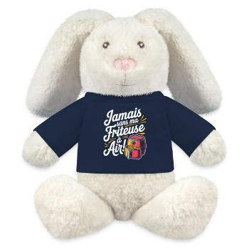 Jamais sans ma friteuse à air - Lapin en peluche recyclé MiniFeet® Crème - bleu marine - Devant