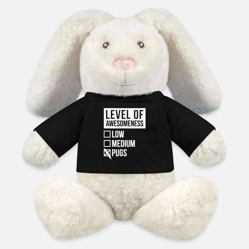 Mops mops mops - MiniFeet® Recycled-kanin® Creme - sort