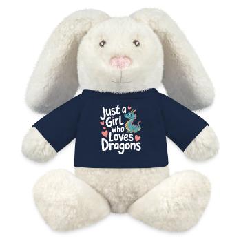 Dragon Mystique Dragon Fantasy - Lapin en peluche recyclé MiniFeet® Crème - bleu marine - Devant
