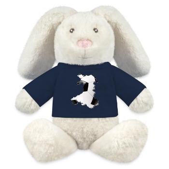Wales Landkarte umrahmt echten Fußball - MiniFeet® RecycelHase® Creme - French Navy - Vorne