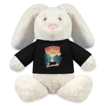The Sound of Silence - Setting Sun - MiniFeet® RecycelHase® Bunny Cream - black - Front
