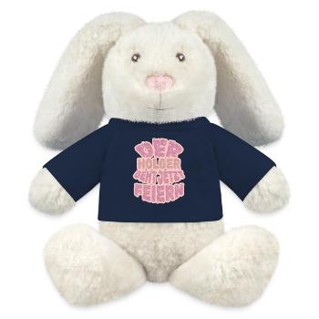 Holger Holger - Lapin en peluche recyclé MiniFeet® Crème - bleu marine - Devant
