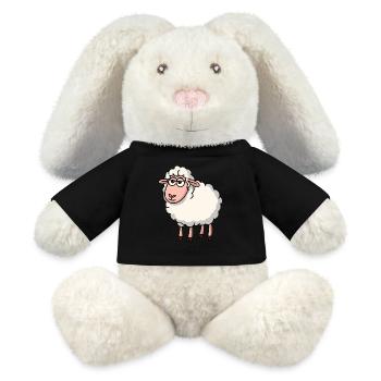 Refroidir les moutons - Lapin en peluche recyclé MiniFeet® Crème - noir - Devant
