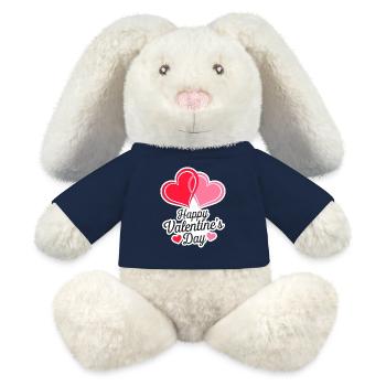 Happy Valentine's Day T-Shirt, Love Gift, Heart - MiniFeet® RecycelHase® Bunny Cream - french navy - Front