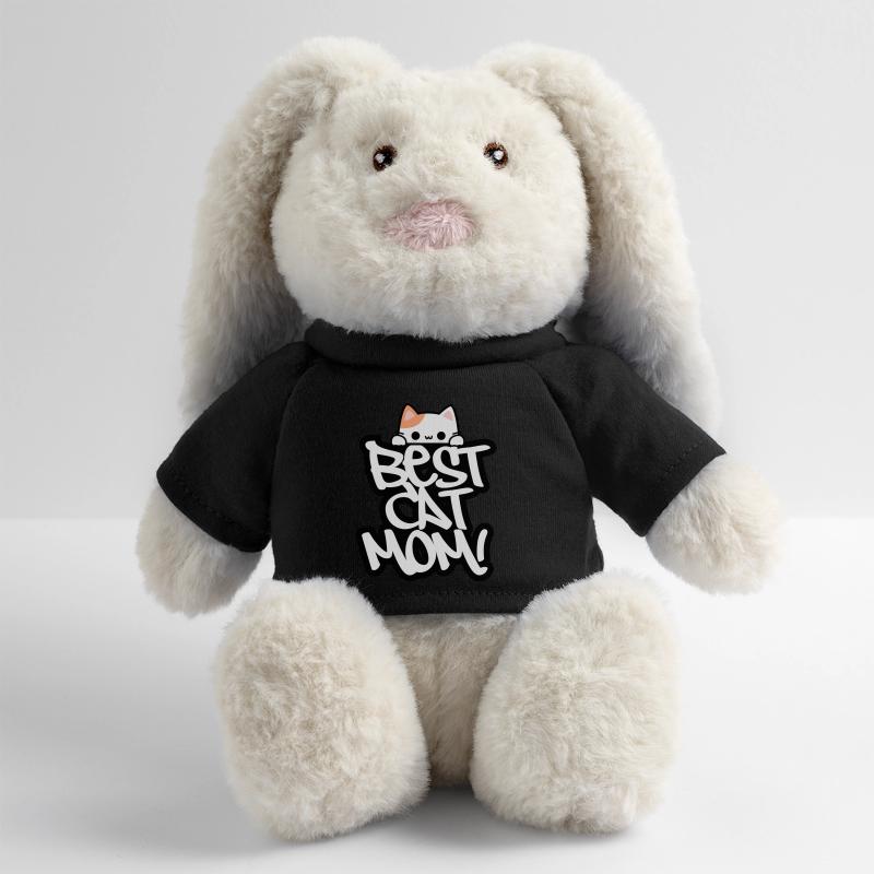 Meilleure maman chat Lapin en peluche recyclé MiniFeet® Crème