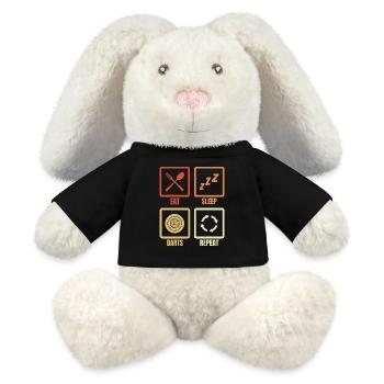 Manger des fléchettes pour dormir répéter - Lapin en peluche recyclé MiniFeet® Crème - noir - Devant