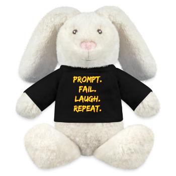 PROMPT. FAIL. LAUGH. REPEAT. - MiniFeet® RecycelHase® Creme - Schwarz - Vorne
