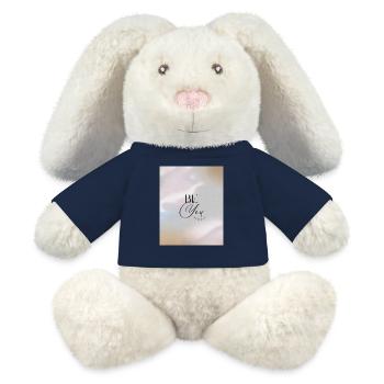 SOYEZ TOUJOURS VOUS-MÊME - Lapin en peluche recyclé MiniFeet® Crème - bleu marine - Devant