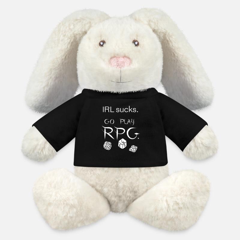 Im echten Leben ist es schrecklich, spiel RPG (weiß) - MiniFeet® RecycelHase® Creme - Schwarz