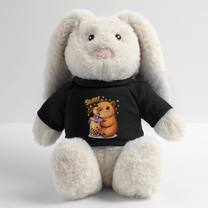 Capybara Bubble Tea MiniFeet® RecycelHase® Creme