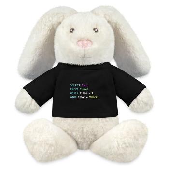 Nerd Computer Computerarbeit Coder Geschenkidee - MiniFeet® RecycelHase® Creme - Schwarz - Vorne
