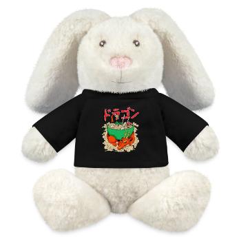 Japanischer Drache mit Ramen Anime Japan - MiniFeet® RecycelHase® Creme - Schwarz - Vorne